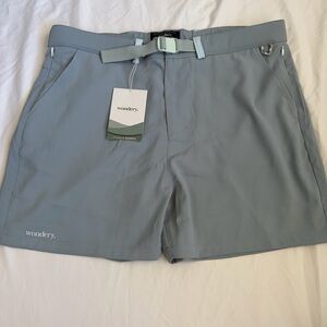 Wondery Terrain Shorts NWT XL Gray Belted Hiking Outdoor Lightweight